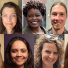 The 2024 Chancellor’s Fellows are, from top left: Brittany Dugger of the Department of Pathology and Laboratory Medicine, Gozde Goncu-Berk of the Department of Design, Irene Joe of the School of Law, Tucker Jones of the Department of Physics and Astronomy, Celina Juliano of the Department of Molecular and Cellular Biology. On the second line, from left, are: Frances Moore of the Department of Environmental Science and Policy, Cindy Rubio González of the Department of Computer Science, Angela Zivkovic of the