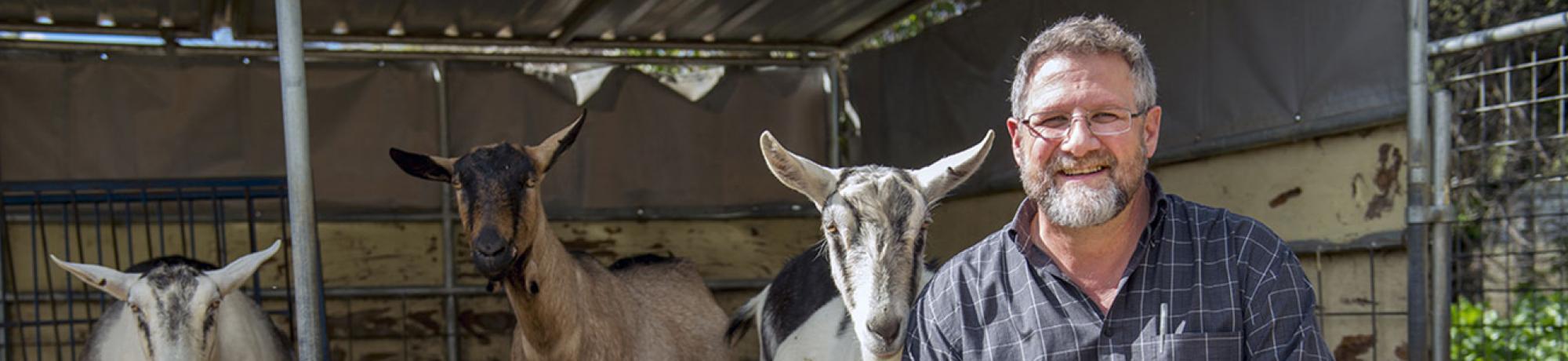 Man with goat