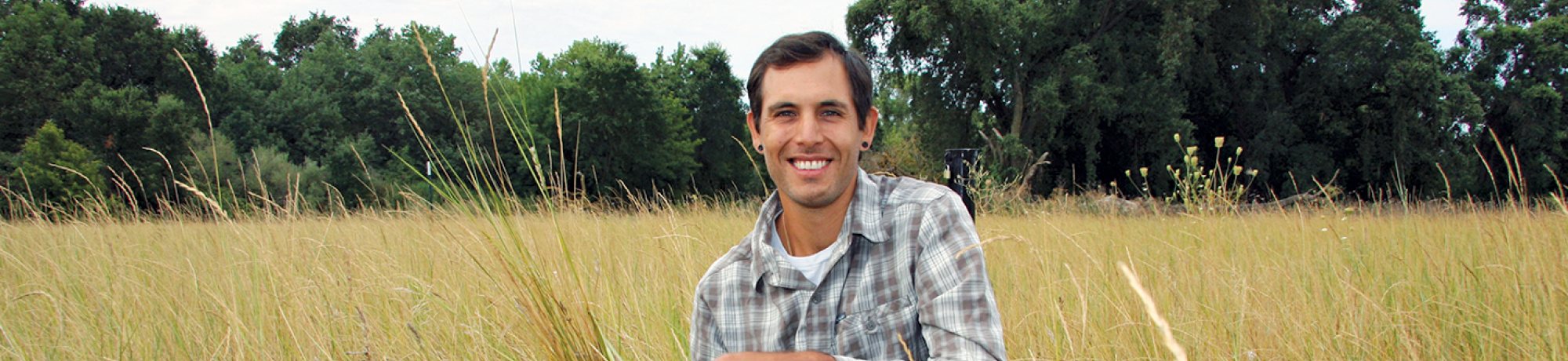 Man standing in field