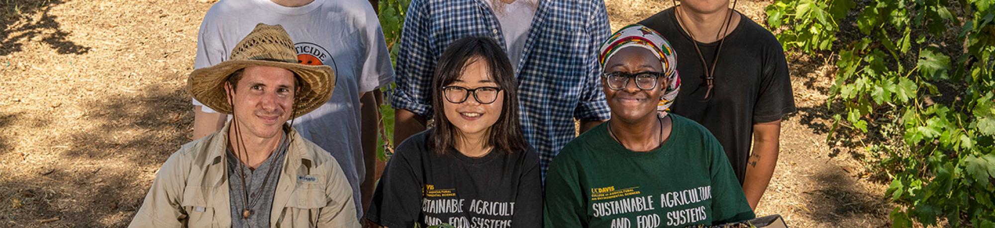 Students at the UC Davis Student Farm.