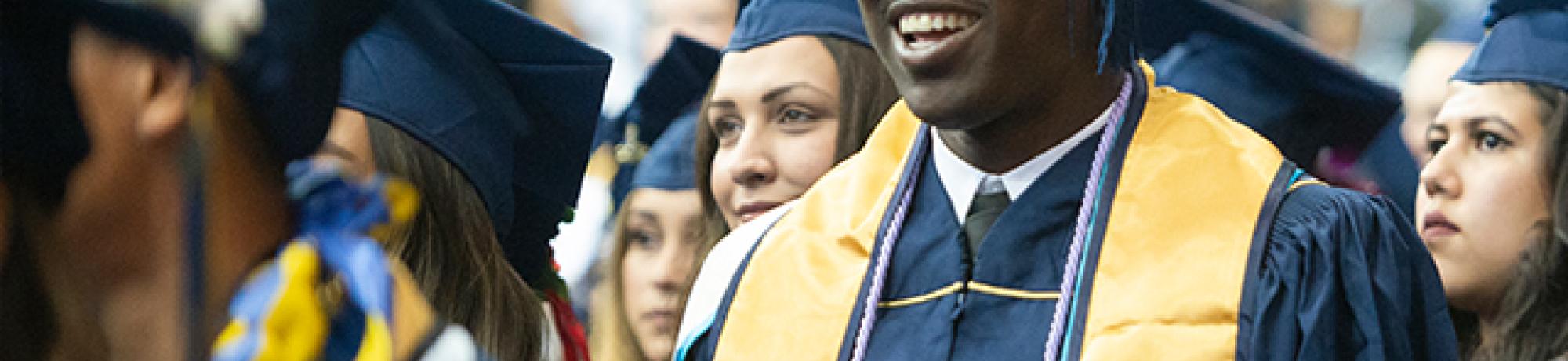 Students at commencement.