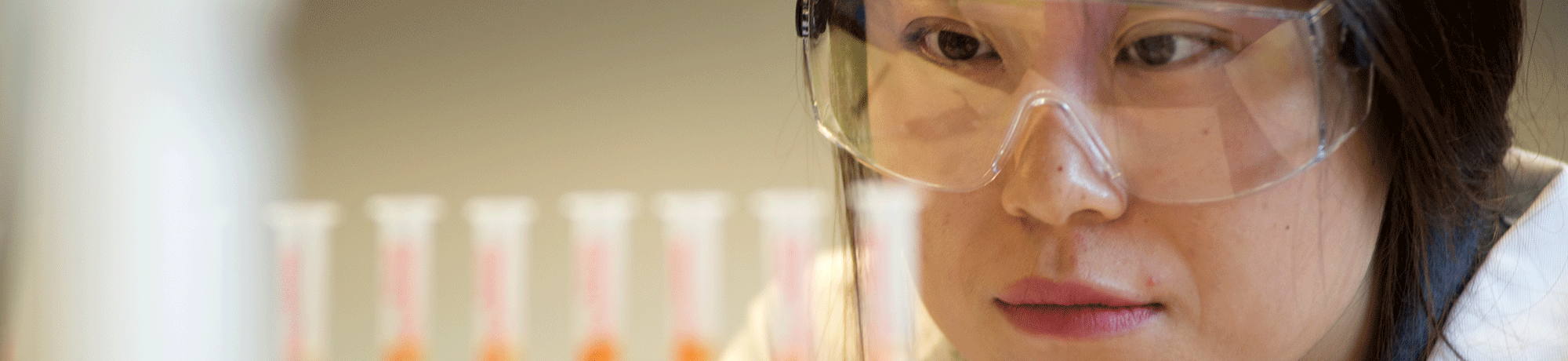 Tian Tian, a food science graduate student, works in the Daniela Barile Food Science Laboratory.